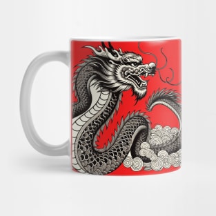 Mystical Dragon Line Art Mug